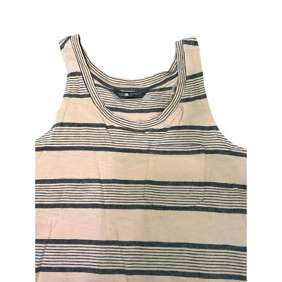 The North Face Distressed Flesh/Gray Striped Tank Top Women's Size Small - Picture 4 of 6